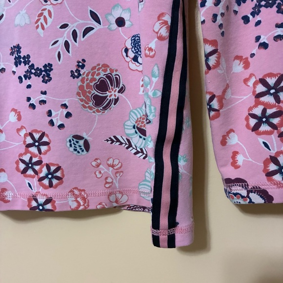 T By Talbots Mockneck Half Zip Pullover Women’s MP Botanical Bouquets Top - Picture 4 of 8